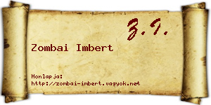 Zombai Imbert névjegykártya